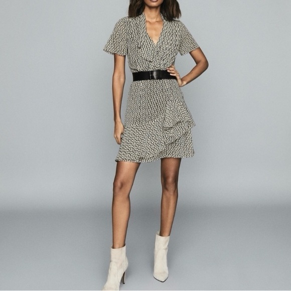Reiss NWT | Paris Chiffon Ruffle Mini Dress 2 - Picture 2 of 12